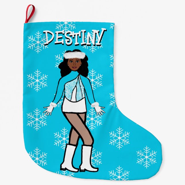 Aqua Dancer Christmas Stocking (Front)