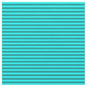 Aqua & Dark Cyan Coloured Lines Pattern Fabric