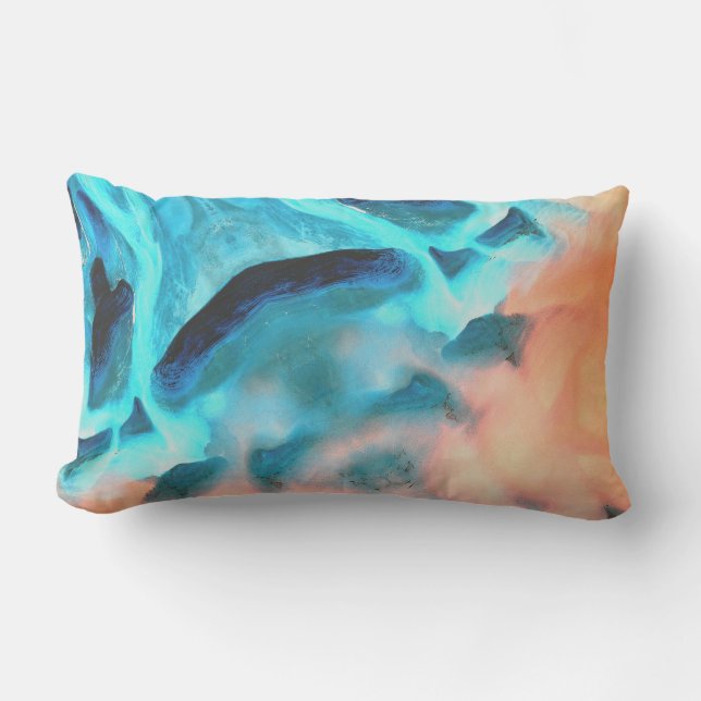 Aqua Design Pillow (Front)