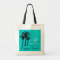 Aqua Destination Wedding Tote Bag Palm Trees
