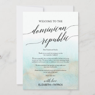 Aqua Dominican Republic Welcome Letter & Itinerary