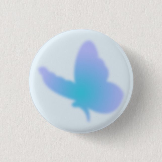 Aqua Dream Butterfly 3 Cm Round Badge (Front)