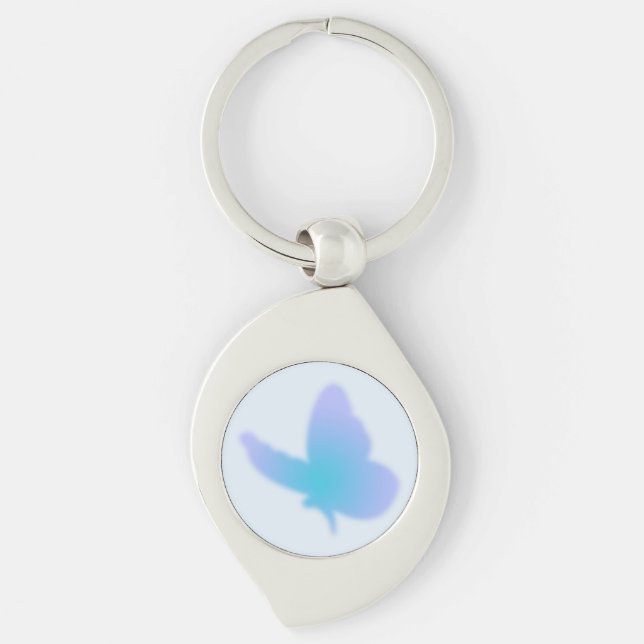 Aqua Dream Butterfly Key Ring (Front)