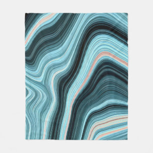 Aqua Drift Fleece Blanket