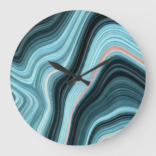Aqua Drift Large Clock