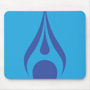 aqua drop ,water drop logo on mouse pad