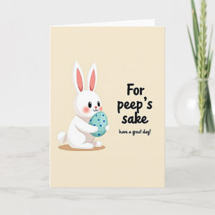 Aqua Egg Rabbit Day Card