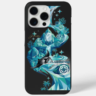 “Aqua Elegance – Manta Ray Flow Sweatshirt” iPhone 15 Pro Max Case