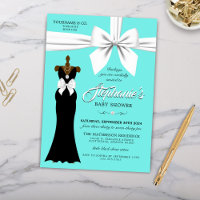 Aqua Elegant Ethnic Girly Tiffany Baby Shower