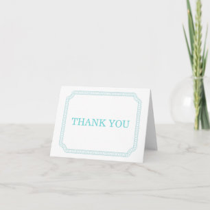 Aqua Encircled Ticket Thank You Card