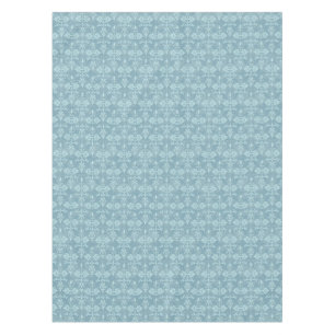 Aqua Fancy Damask Pattern Tablecloth