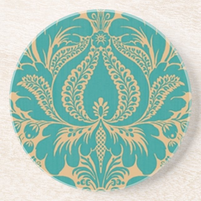 Aqua Fantasy Floral Coaster (Front)