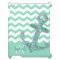 Aqua Faux Glitter Anchor Chevron Personalised
