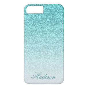 Aqua Faux Glitter Case-Mate iPhone Case