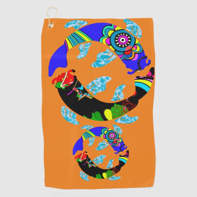 Aqua Fish Eastern Design golf towel (Front)