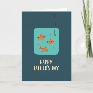 Aqua Fish Fathers Day Card