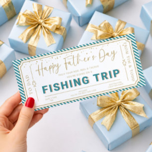 Aqua Fishing Trip Father's Day Gift Voucher Card