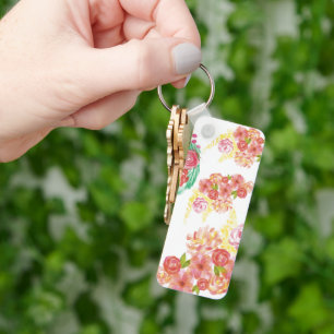 Aqua fleur key ring