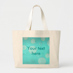 Aqua Floating circles and bubbles, canvas bags