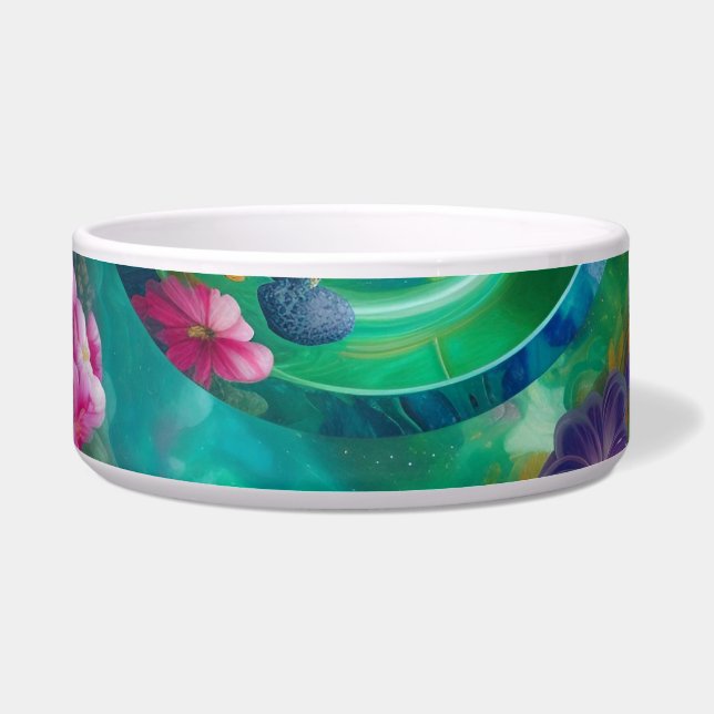 Aqua Floral Abstract Garden (Front)
