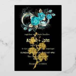 Aqua floral wedding