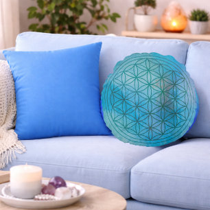 Aqua Flow – Colour of Heart Round Cushion