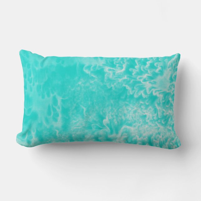 'Aqua Foam' Abstract Lumbar Cushion (Front)