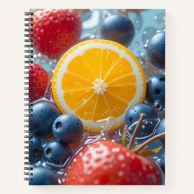 Aqua Fruit Medley Notebook (Front)