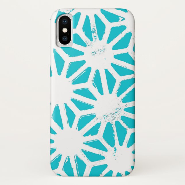 Aqua geometric pattern Case-Mate iPhone case (Back)