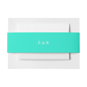 Aqua Gift Box Solid Summer Party Colour Invitation Belly Band