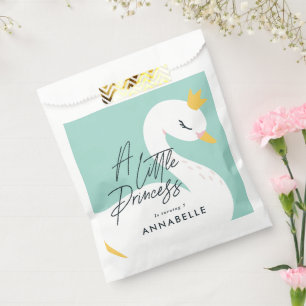 Aqua girly elegant photo beautiful swan party favour bags