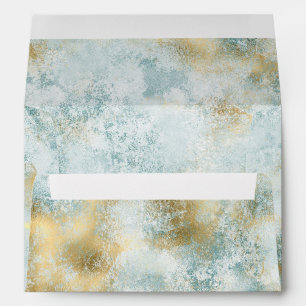 Aqua Gold Abstract Envelope