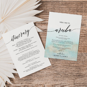 Aqua Gold Beach Aruba Welcome Letter & Itinerary