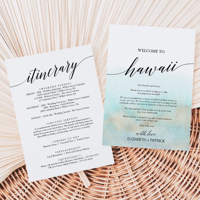 Aqua Gold Beach Hawaii Welcome Letter & Itinerary (Creator Uploaded)
