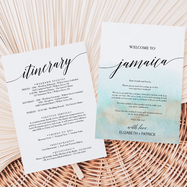 Aqua Gold Beach Jamaica Welcome Letter & Itinerary (Creator Uploaded)