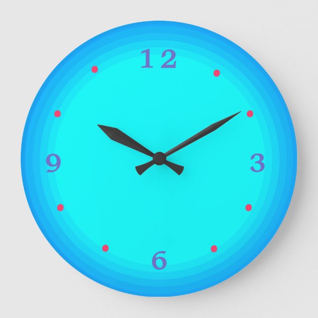 Aqua/green/ Blue Red > Kitchen Clock (Front)
