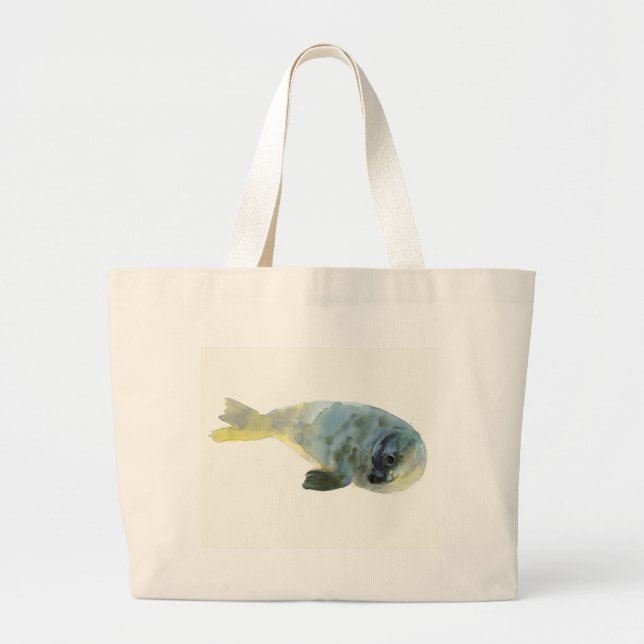 Aqua Green Large Tote Bag (Front)