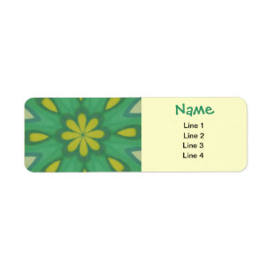 Aqua Green Mandala Labels