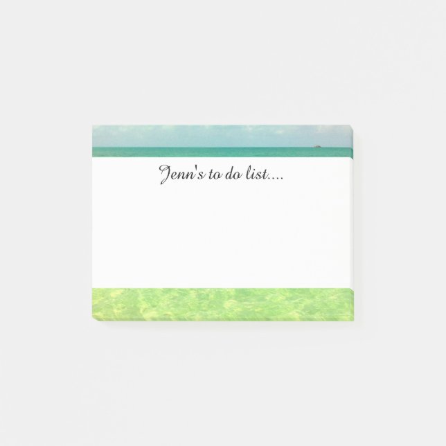 Aqua Green Ocean | Turks and Caicos Photo Post-it Notes (Front)