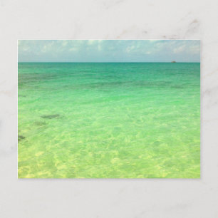 Aqua Green Ocean   Turks and Caicos Photo Postcard