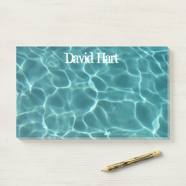 Aqua Green Swimming Pool Photo Post-it Notes (On Desk)