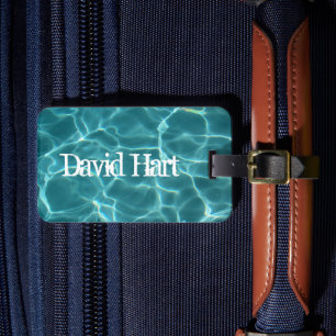 Aqua Green Swimming Pool Water Luggage Tag