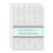 Aqua Grey Damask Bridal Lunch Invitation Cards