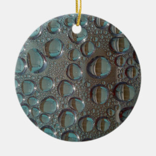 Aqua Grey Funky Waterdroplet pack Ceramic Tree Decoration