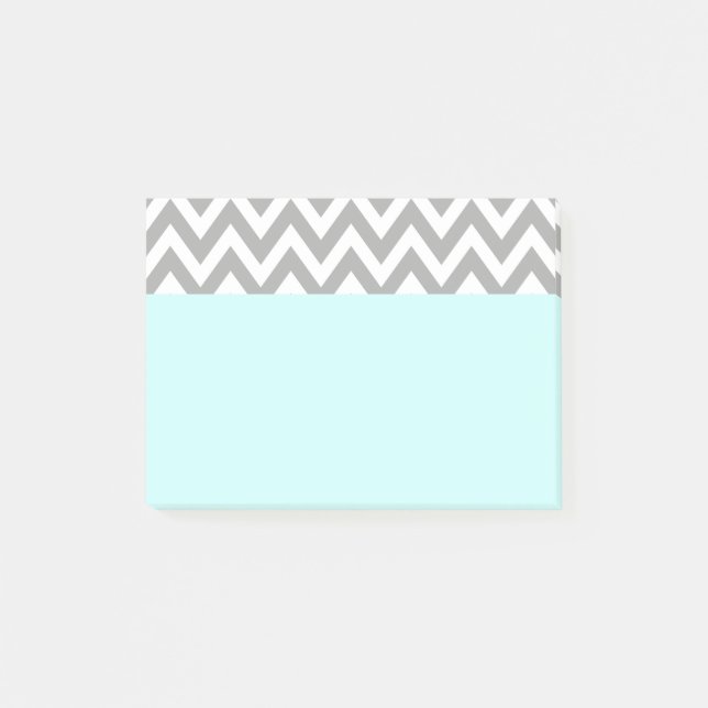 Aqua Grey Post It Notes (Front)