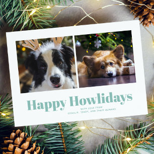 Aqua "Happy Howlidays" From the Dogs Holiday Card