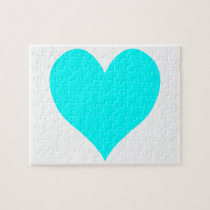 Aqua Heart Jigsaw Puzzle