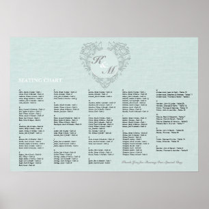 Aqua HeartyChic Poster