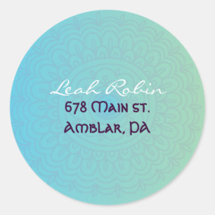 Aqua HEMSA HAND of GOD Baby Naming Sticker Seal