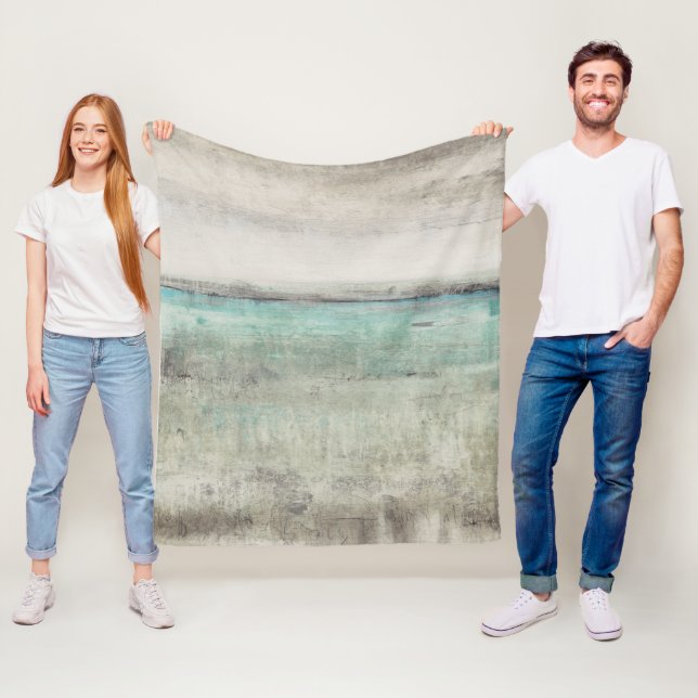 Aqua Horizon Fleece Blanket (In Situ)